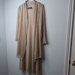 Kasper Gold Shimmer Dress and Jacket size medium